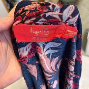Tigerlily Australia Vintage Wrap Top - red / navy floral - Size 14